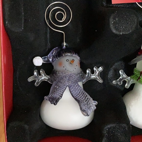 St Nicholas Square Snowman photo holders - set of 3 -original packaging - Picture 2 of 7